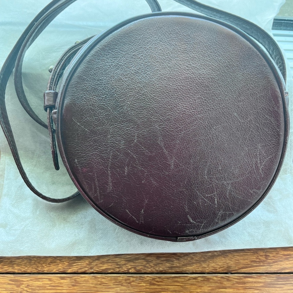 Christy Dawn Janis Round Rich Dark Burgundy Crossbody. Price is firm no offers. - Picture 7 of 9